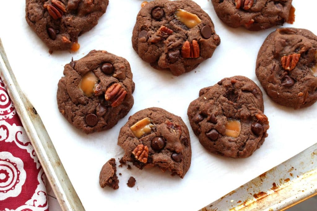 Cover Image for Cookies tout chocolat noix de pécan et caramel