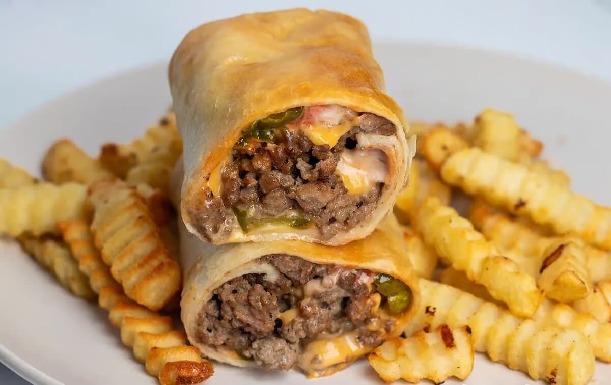 Cover Image for Wrap de Cheeseburger Cuit à la Friteuse à Air