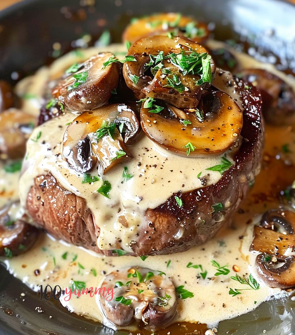 Cover Image for Filet Mignon Au Boursin Et Champignons