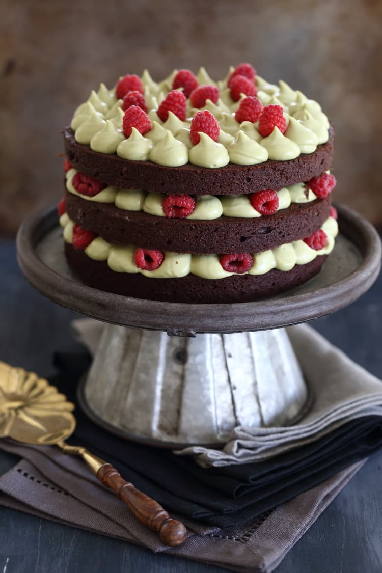 Cover Image for Gâteau Brownie , pistache et framboise