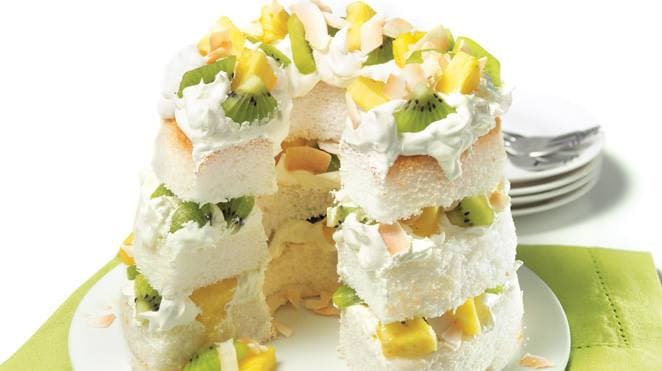 Cover Image for Gâteau des anges aux kiwis ananas et noix de coco