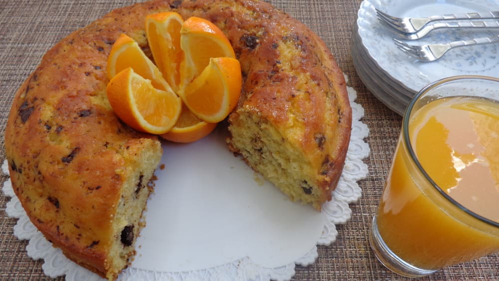 Cover Image for Cake à l’orange moelleux aux pépites de chocolat