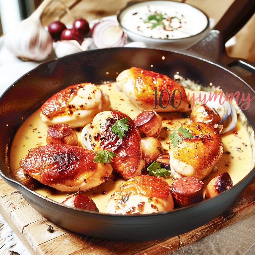 Cover Image for Aiguillettes de Poulet Sauce Crémeuse au Chorizo Revisitée